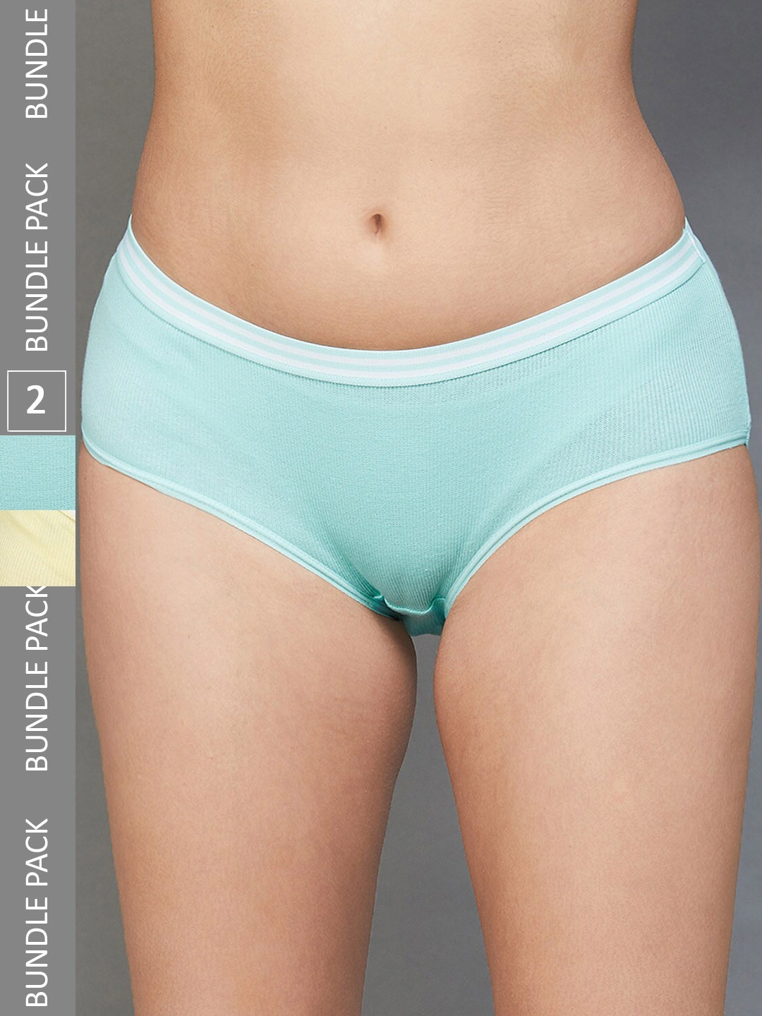 

Ginger by Lifestyle Pack Of 2 Low Rise Hipster Briefs, Yellow