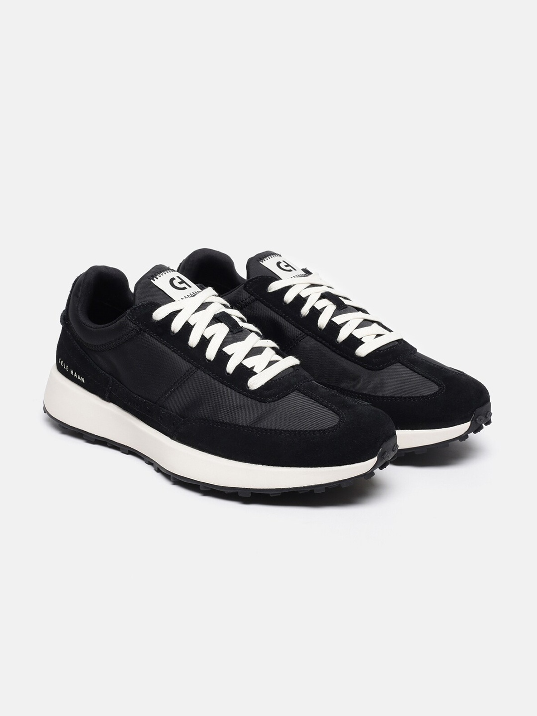 

Cole Haan Men Leather Lace-Up Sneakers, Black