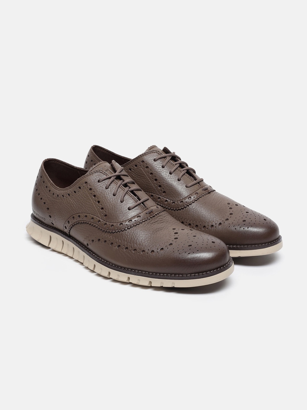 

Cole Haan Men Perforated Leather Brogues, Brown