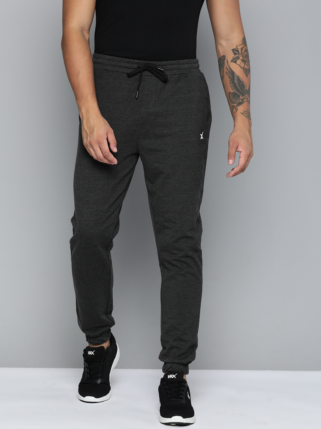 

HRX by Hrithik Roshan Men Printed Regular Fit Joggers, Charcoal