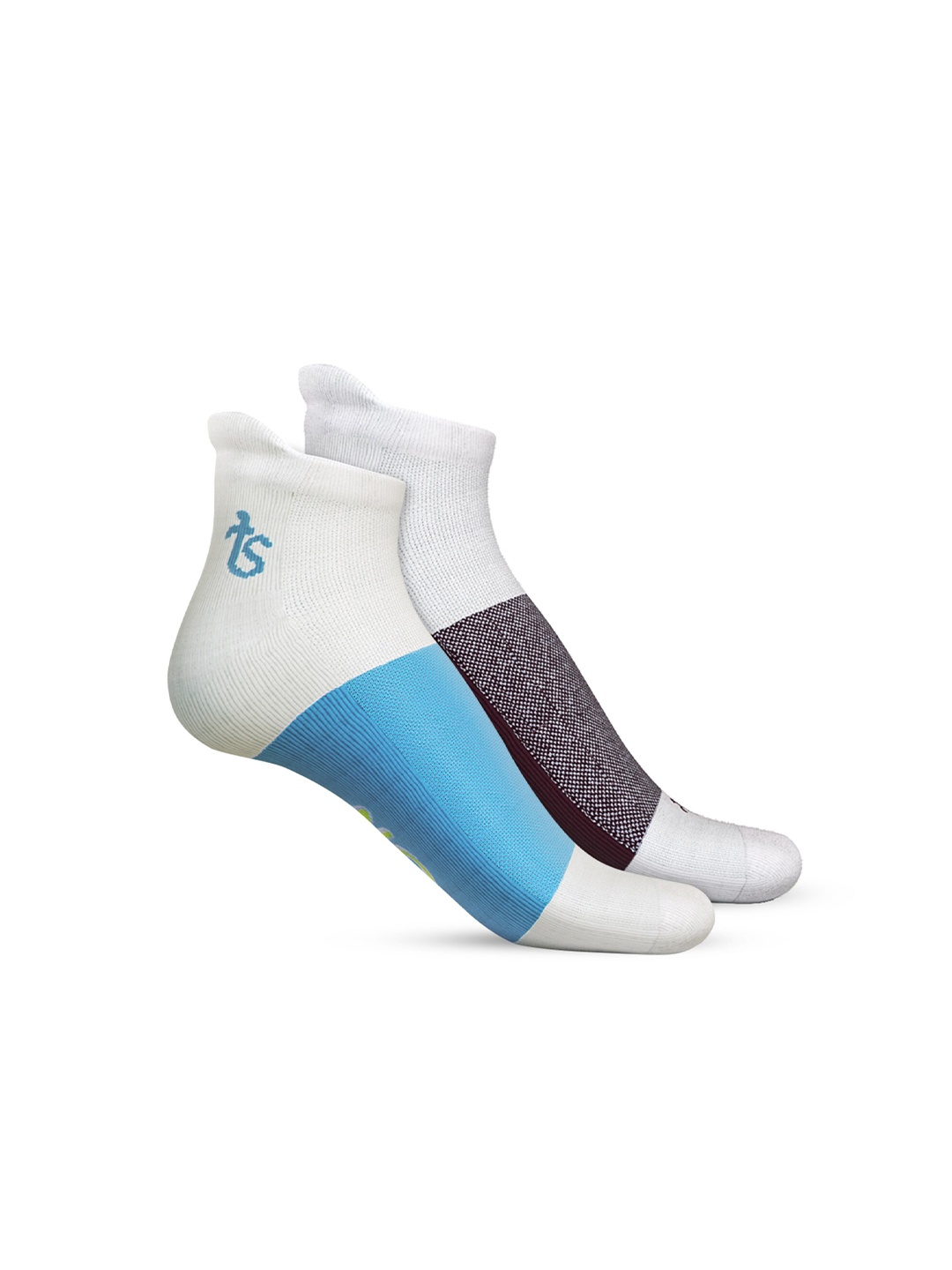 

TalkingSox Unisex Pack Of 2 Moisture Wicking & Odour-Free Ankle Length Socks, Turquoise blue