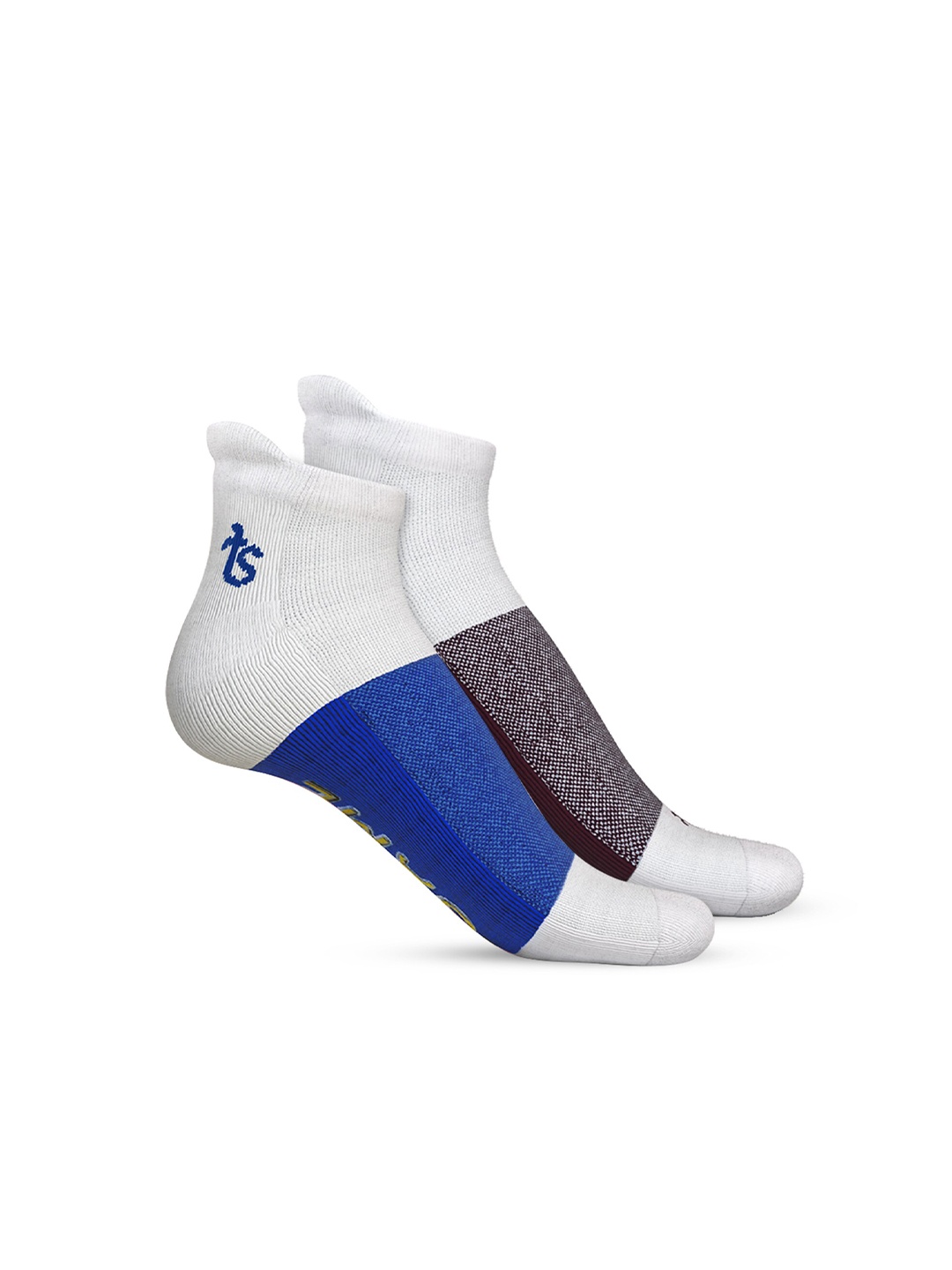 

TalkingSox Unisex Pack Of 2 Patterned Ankle-Length Socks, Blue
