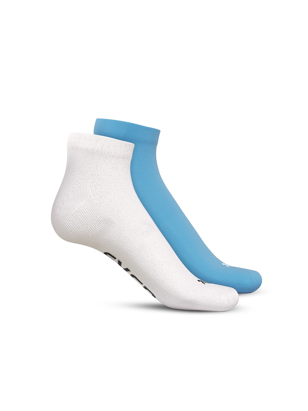 

TalkingSox Unisex Pack Of 2 Brand Logo Printed Ankle-Length Socks, Turquoise blue