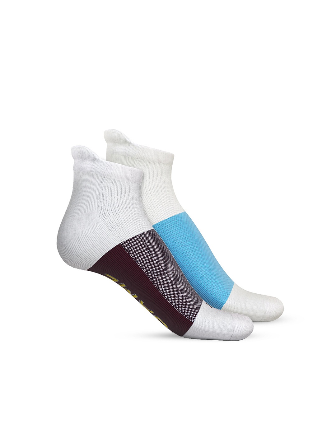 

TalkingSox Unisex Pack Of 2 Colourblocked Ankle-Length Socks, White