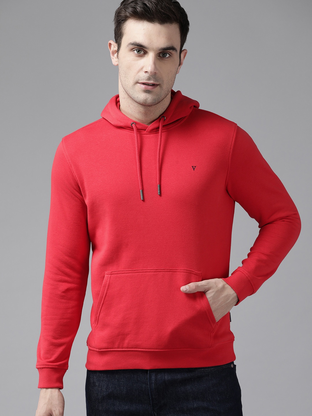 

Van Heusen Men Hooded Sweatshirt, Red