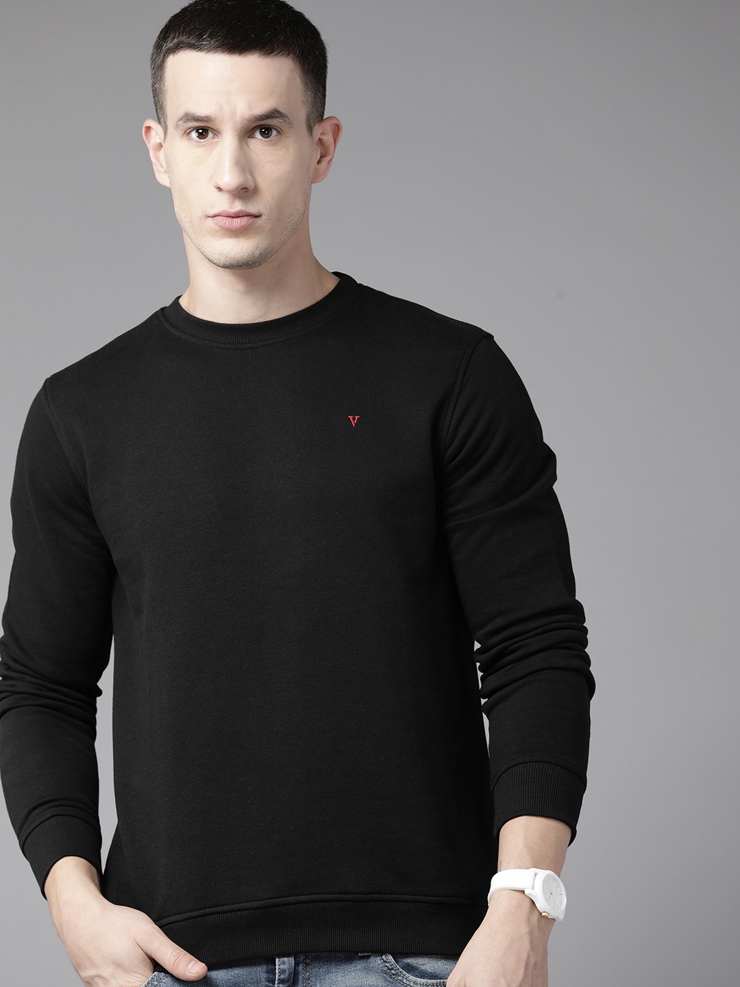 

Van Heusen Men Slim Fit Sweatshirt, Black