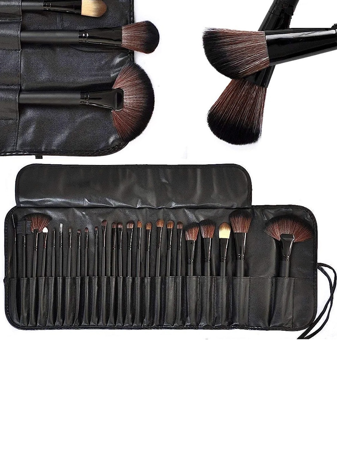 

FEELHIGH 24-Pcs Make Up Brushes Set, Black