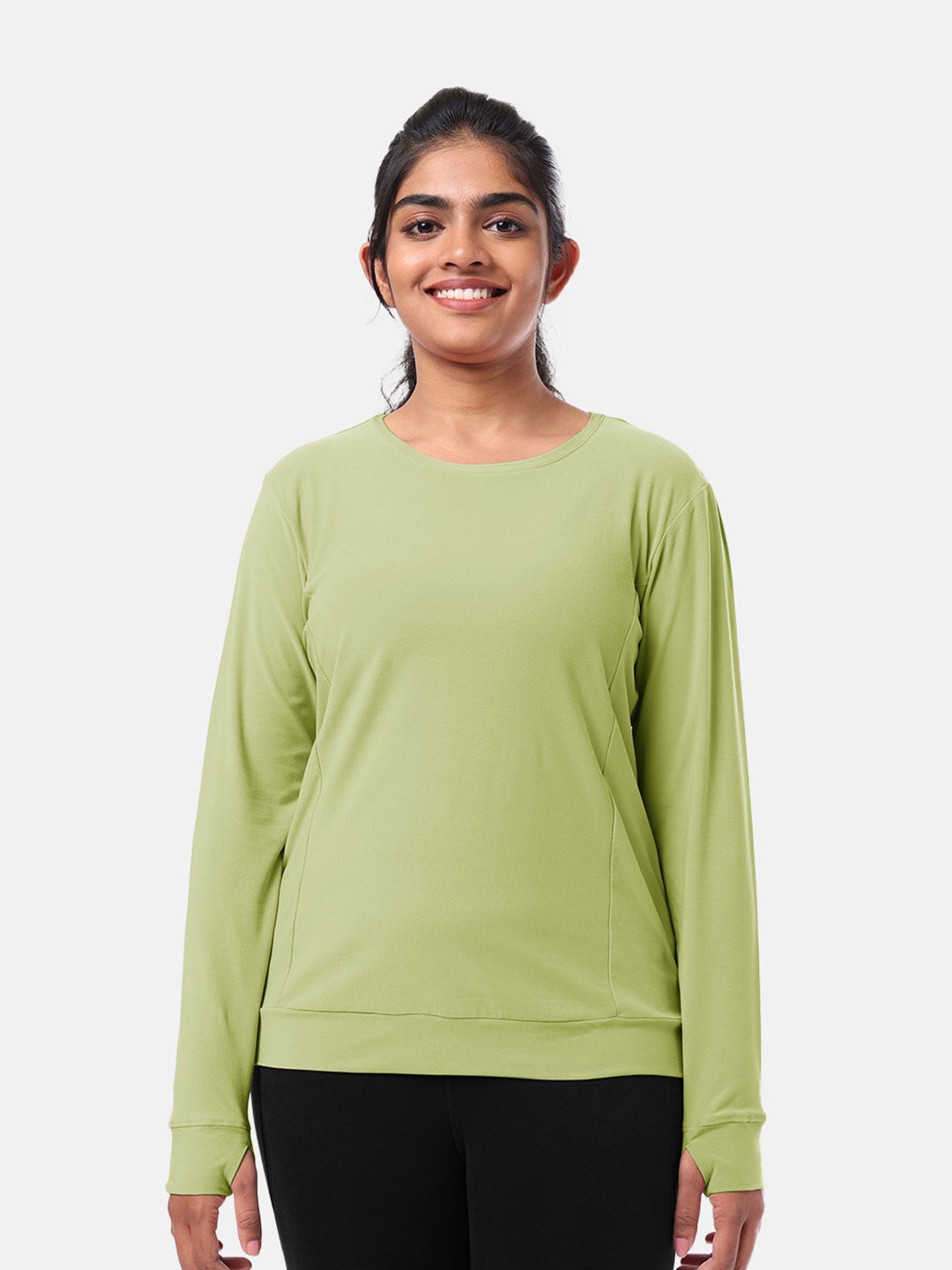 

Blissclub Drop-Shoulder Sleeves Dry Fit T-shirt, Green