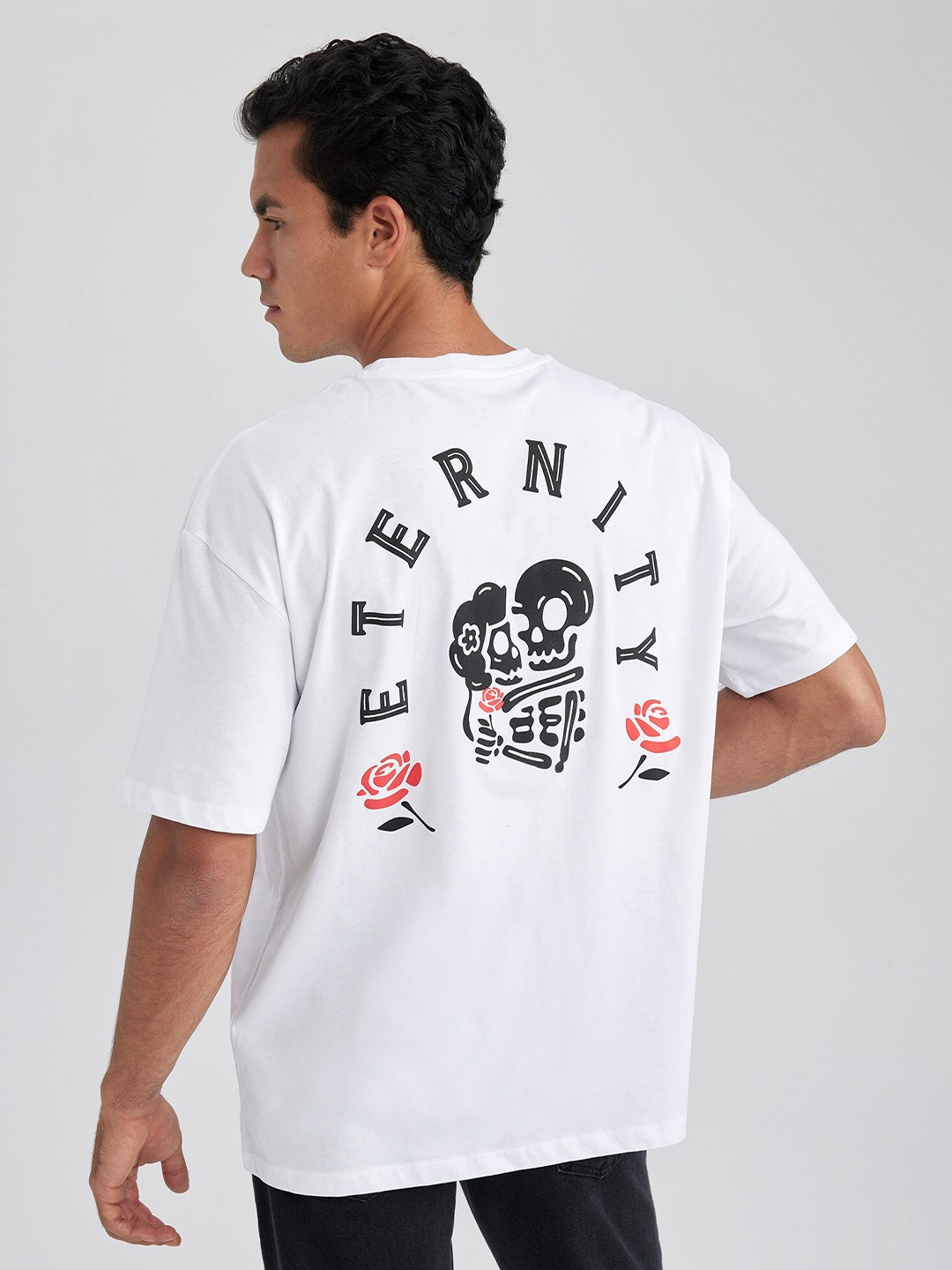 

DeFacto Typography Printed Cotton T-shirt, Na