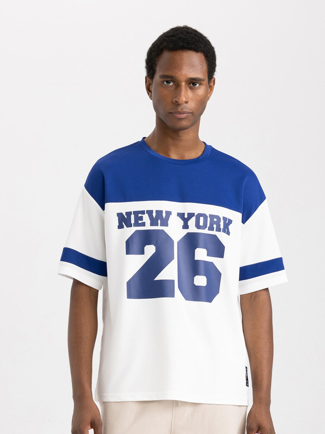 

DeFacto Varsity Printed T-Shirt, White
