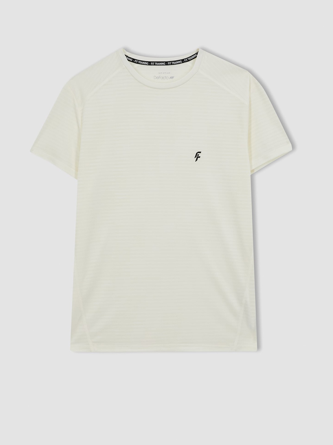

DeFacto Round Neck Short Sleeves T-shirt, Cream