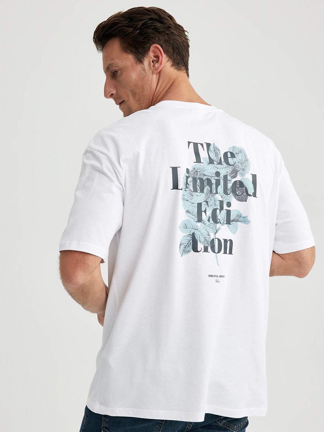 

DeFacto Typography Printed Cotton T-shirt, White