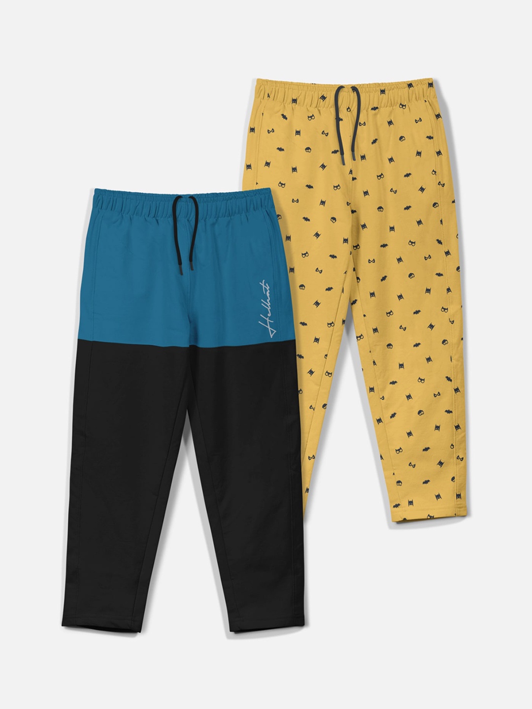 

HELLCAT Boys Pack Of 2 Cotton Track Pants, Yellow