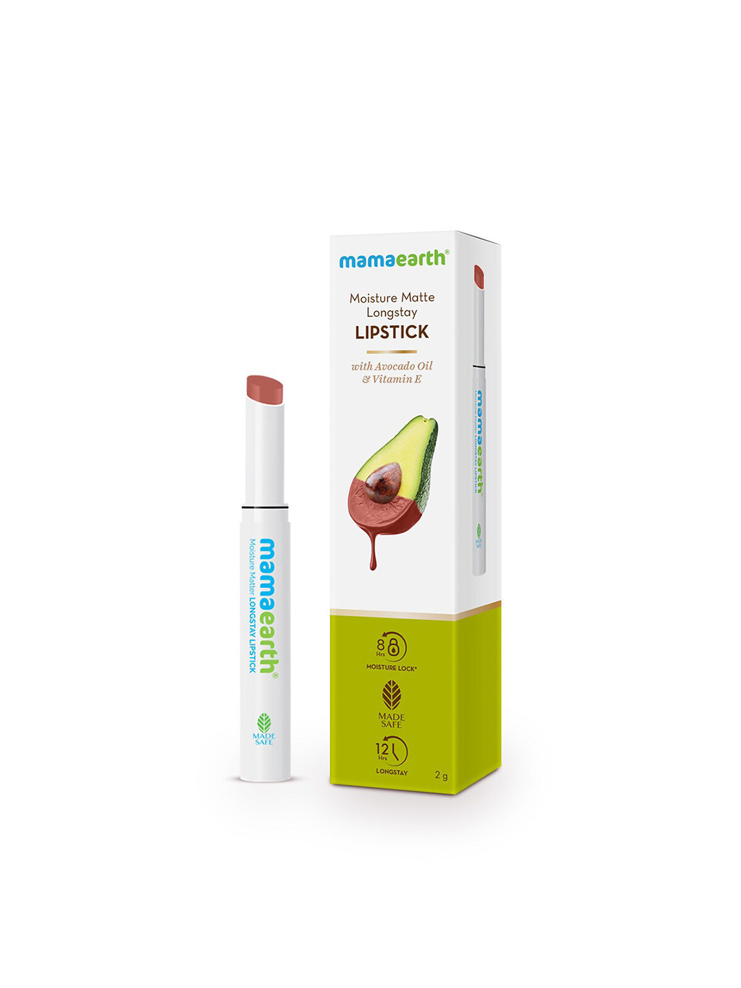 

Mamaearth Moisture Matte Longstay Lipstick with Avocado Oil & Vit E 2g - Peach Nude 14
