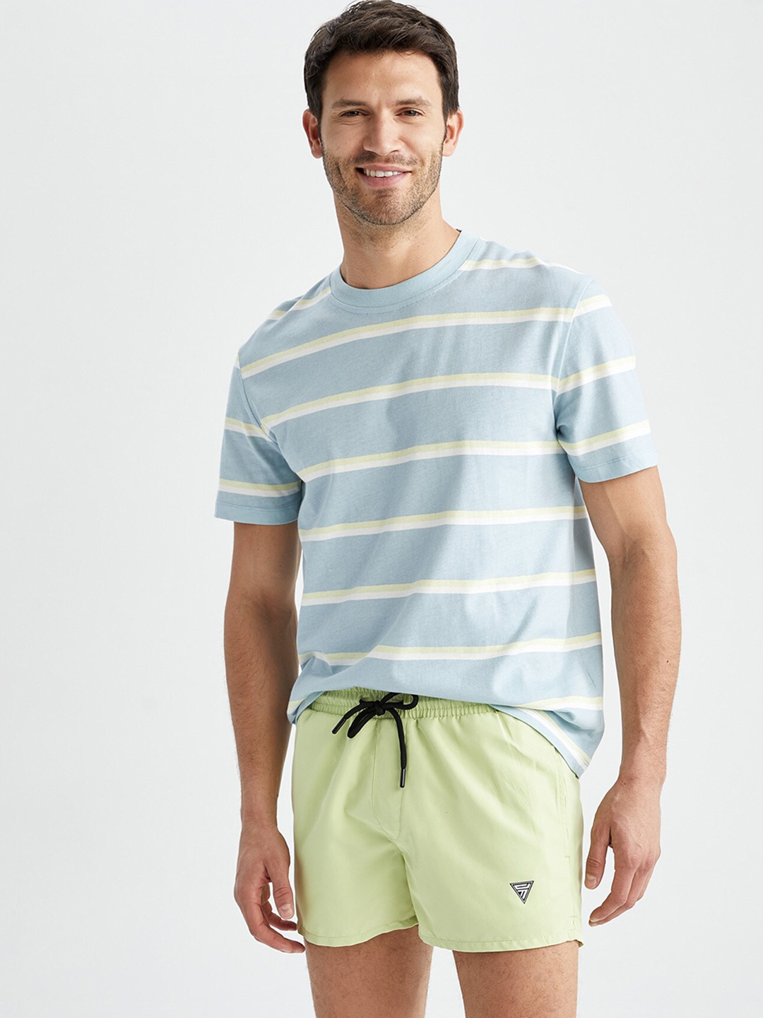 

DeFacto Men Mid-Rise Swim Shorts, Lime green