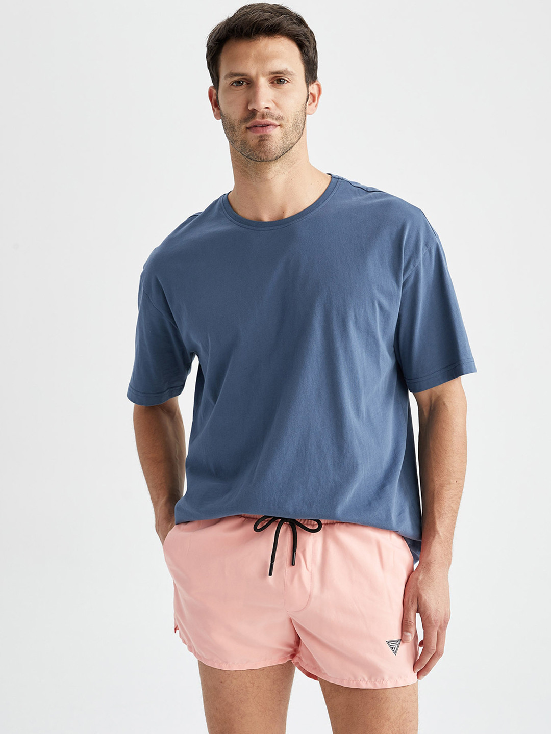 

DeFacto Men Mid-Rise Swim Shorts, Pink