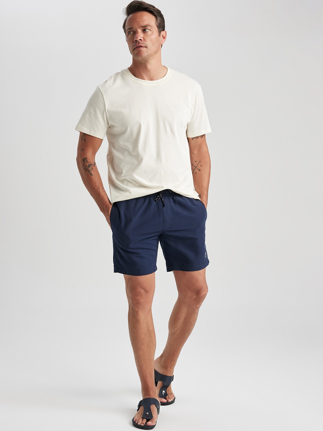 

DeFacto Men Swimwear Shorts, Navy blue
