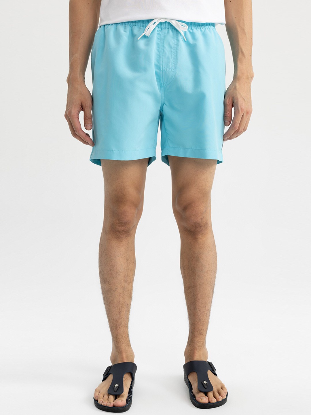 

DeFacto Men Mid-Rise Swim Shorts, Blue