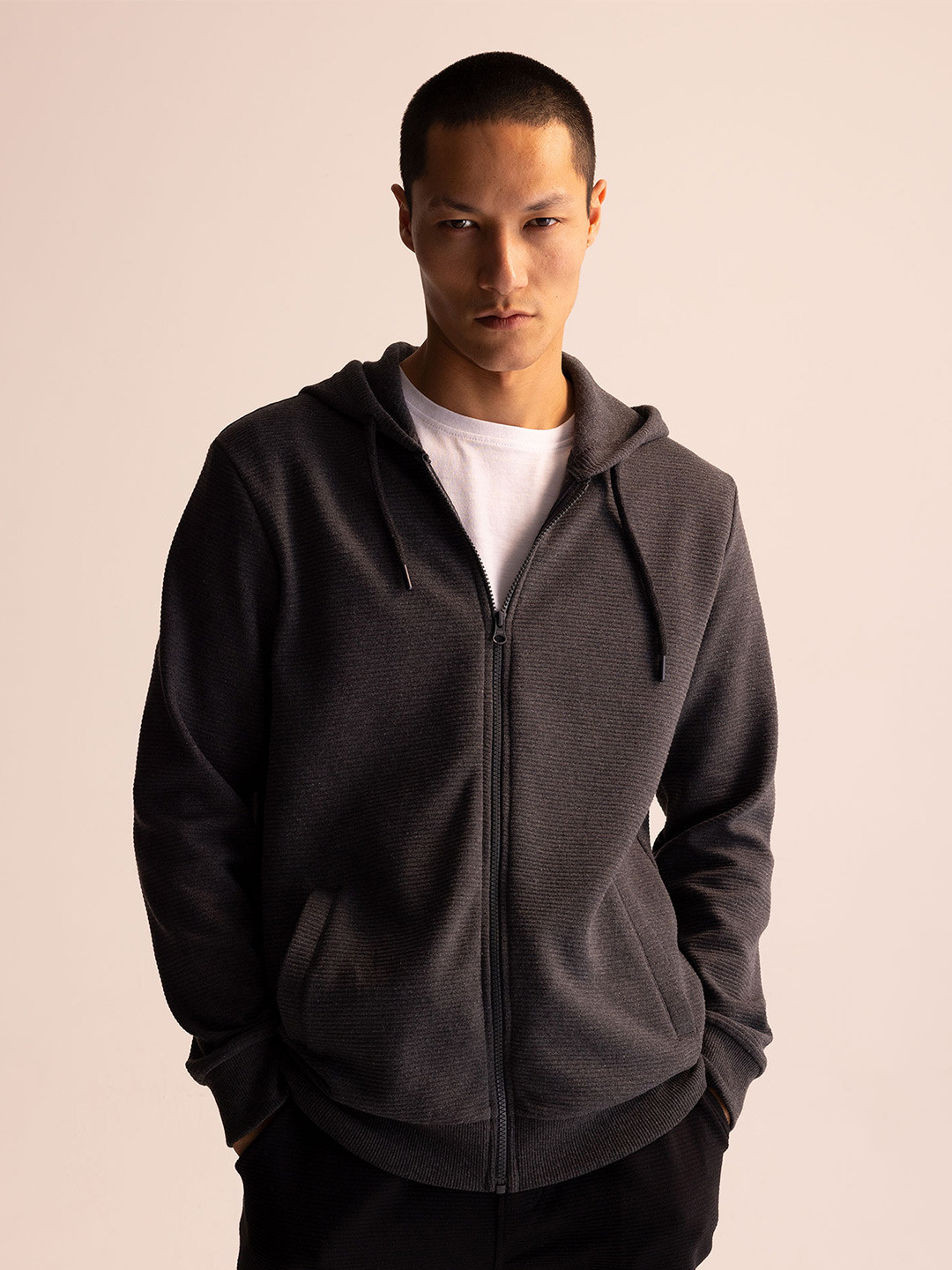 

DeFacto Front-Open Hood Sweaters, Na