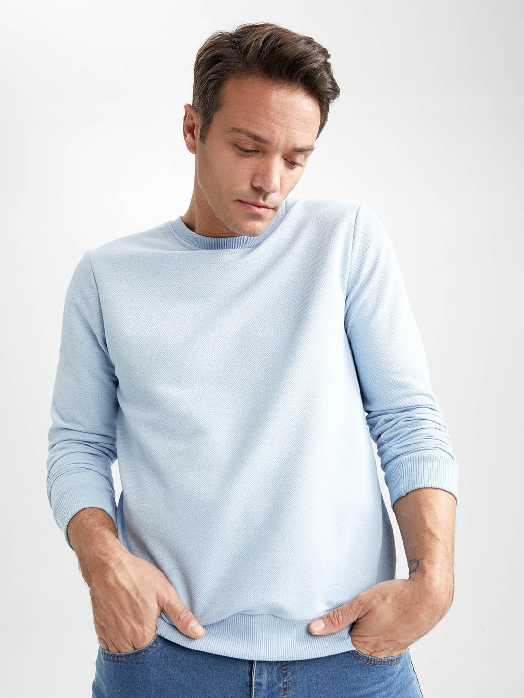 

DeFacto Round Neck Pullover, Blue