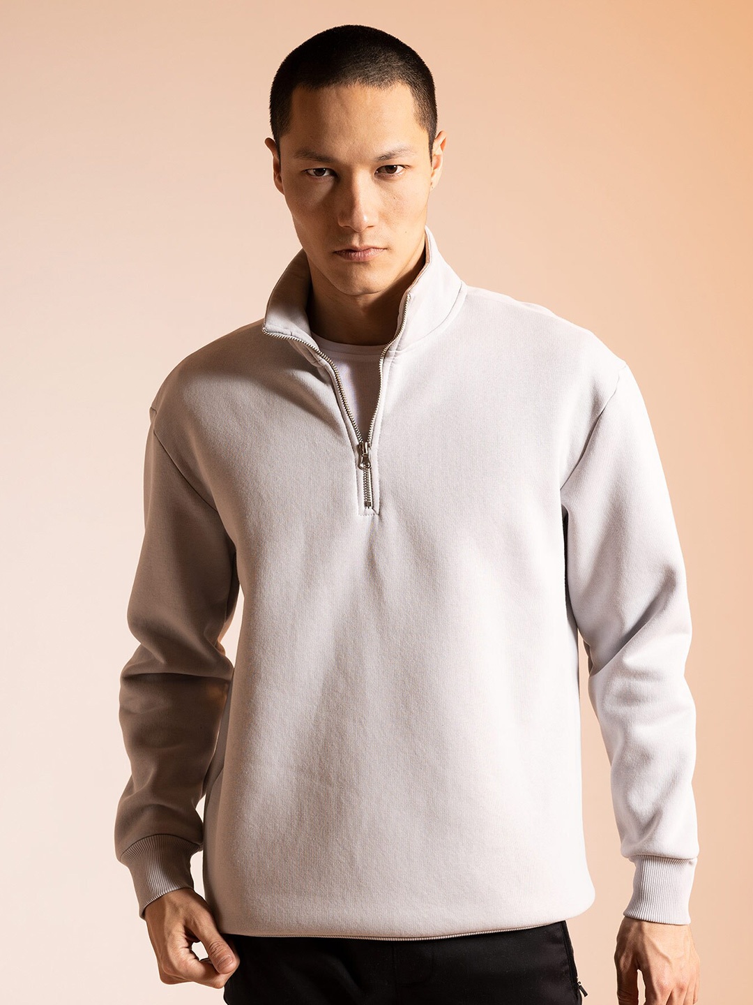 

DeFacto Mock Collar Pullover, Off white