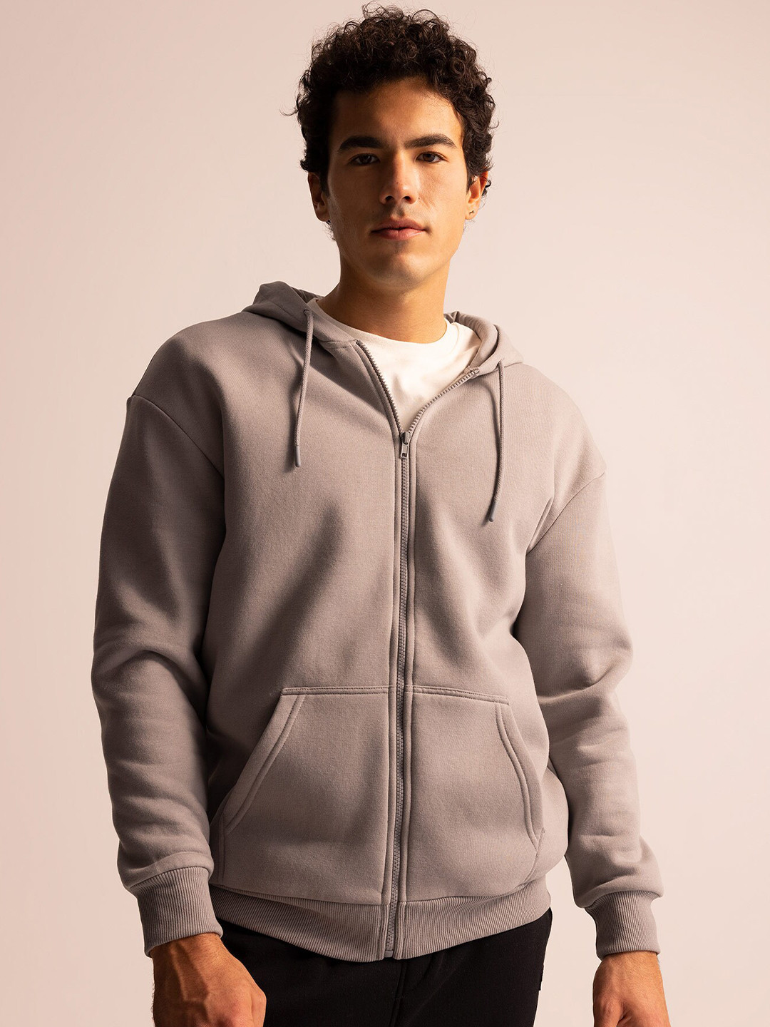 

DeFacto Hooded Front-Open Sweaters, Grey