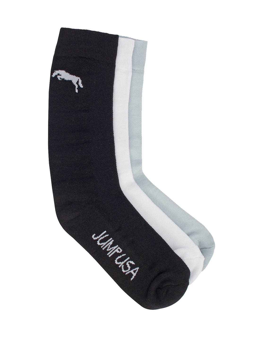 

JUMP USA Men Pack of 3 Socks, Black