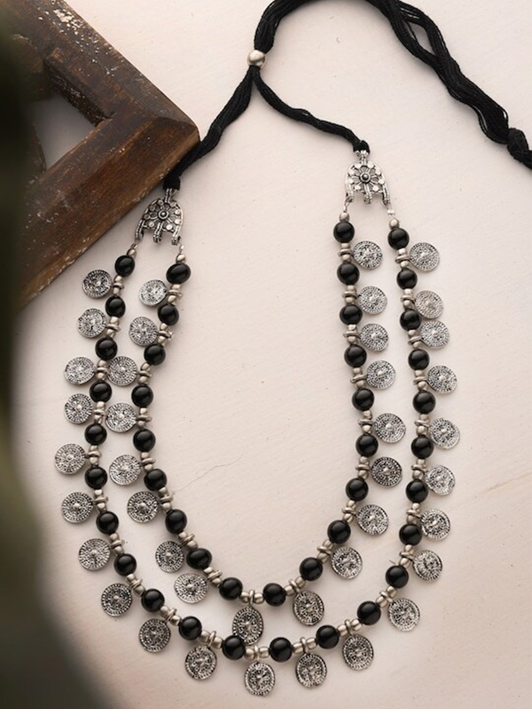 

Infuzze Silver-Plated Oxidised Necklace
