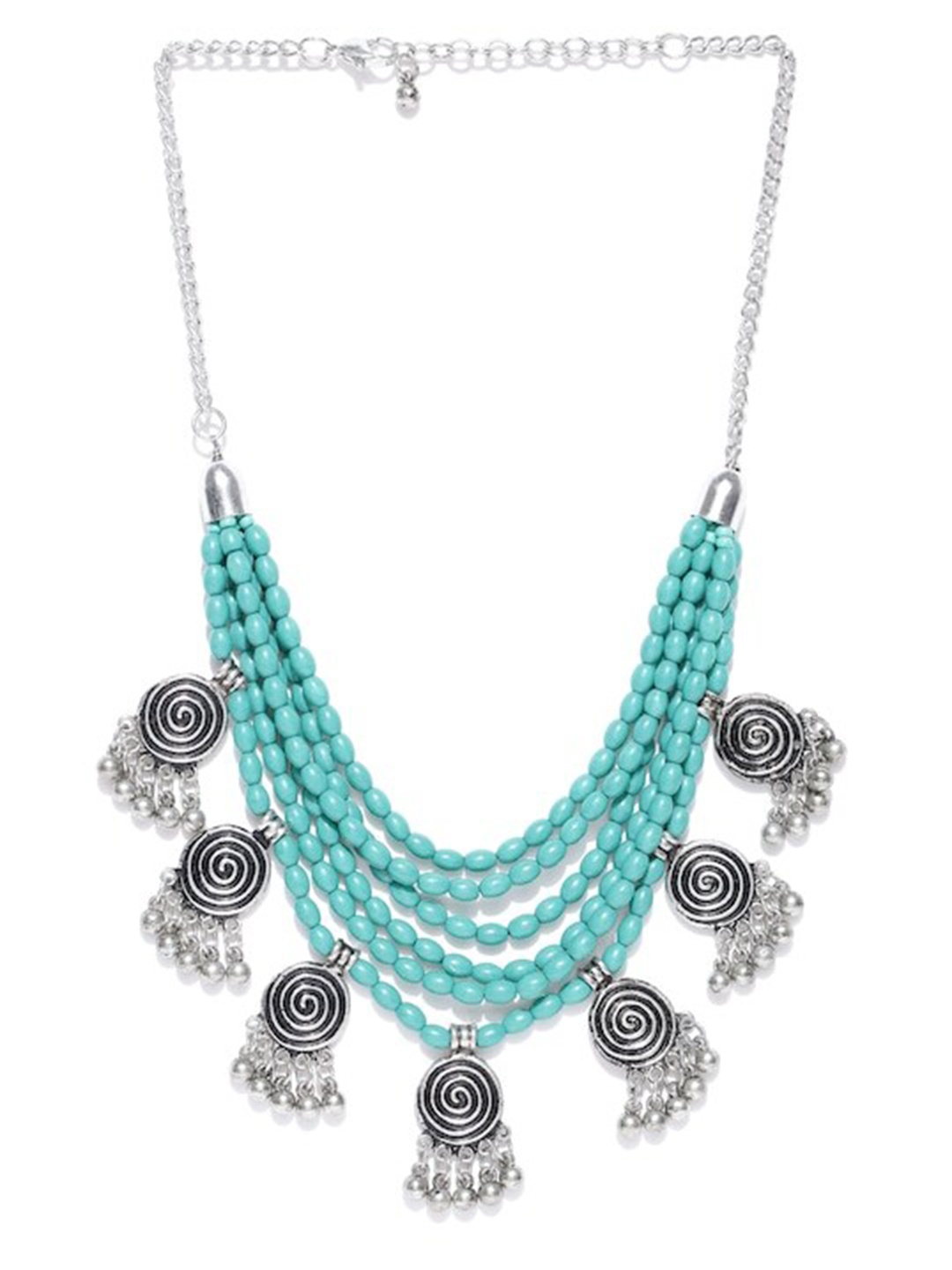 

Infuzze Beaded Statement Necklace, Silver