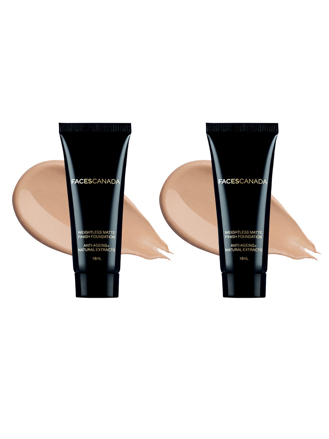 

FACES CANADA Set of 2 Weightless Matte Finish Foundation 18ml each - Natural 02, Beige
