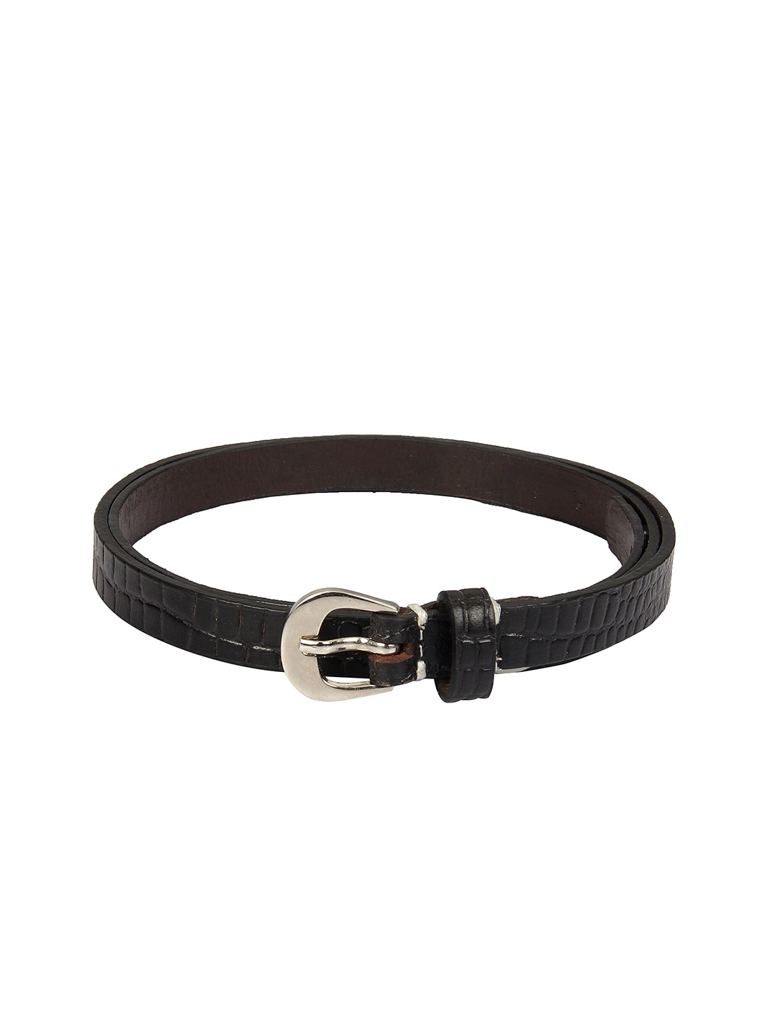 

Aditi Wasan Women Textured Leather Belt, Black