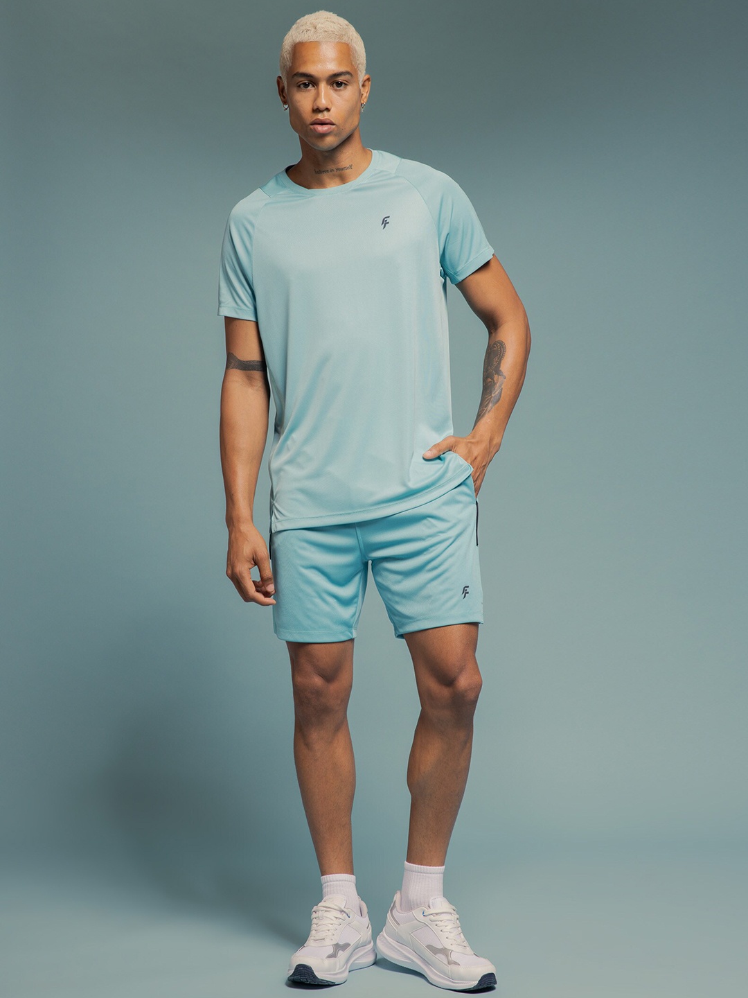 

DeFacto Men Mid-Rise Sports Shorts, Sea green