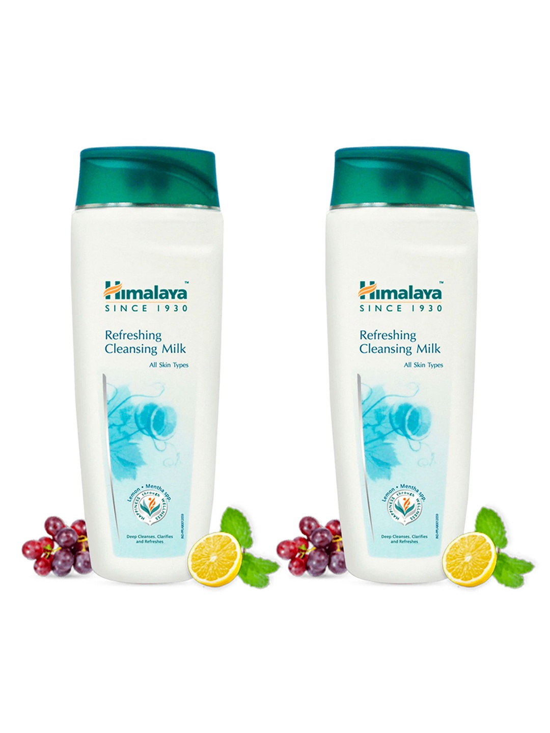 

Himalaya Set of 2 Refreshing Cleansing Milk with Lemon & Mint Extracts - 100ml Each, White