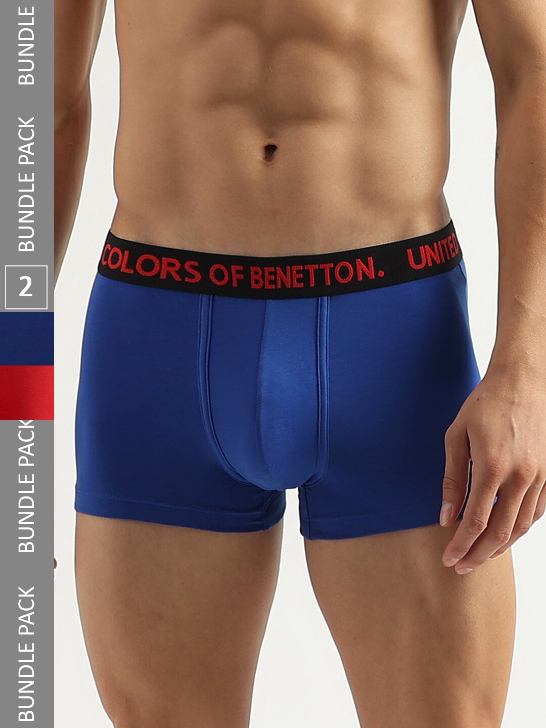 

United Colors of Benetton Pack Of 2 Low Rise Trunks 23P3MENUC142I907S, Red