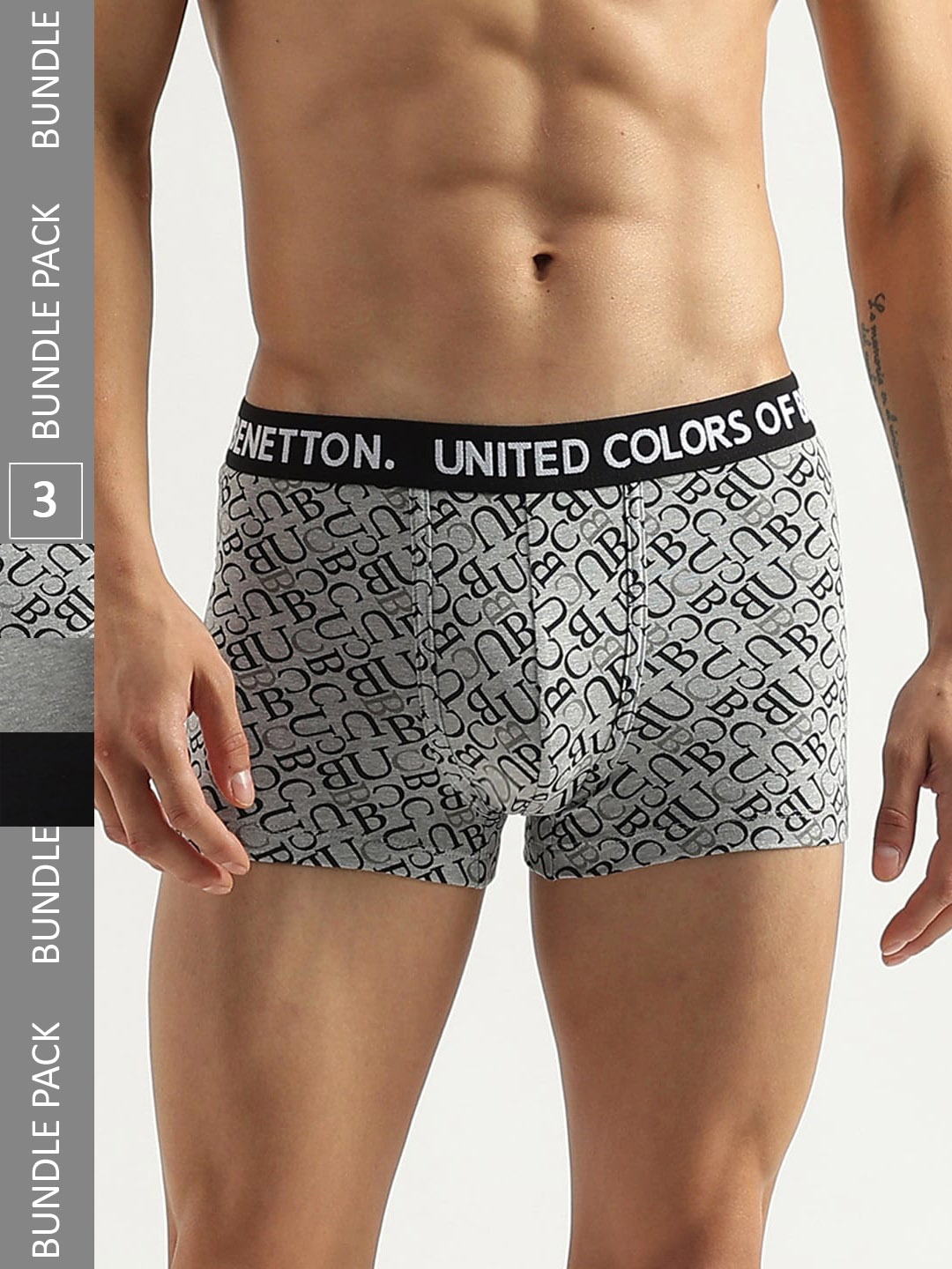 

United Colors of Benetton Pack Of 3 Trunks 23P3MENUC186I901S, Grey
