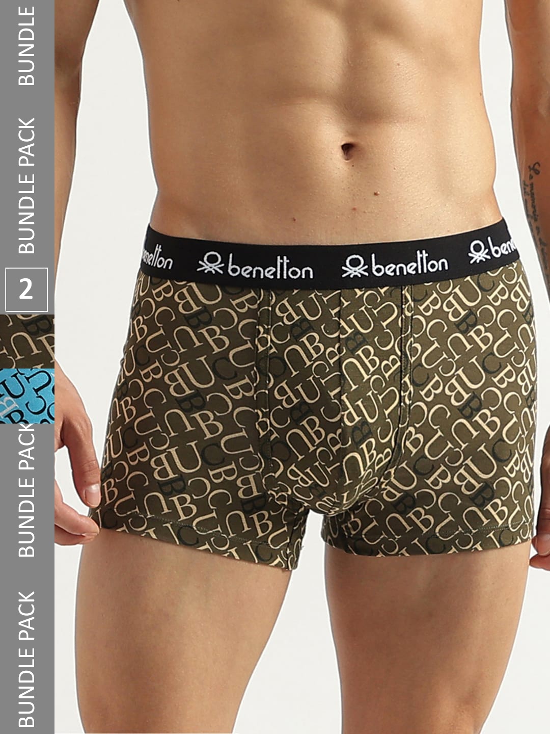 

United Colors of Benetton Pack Of 2 Printed Trunks 23P3MENUC146I902S, Blue