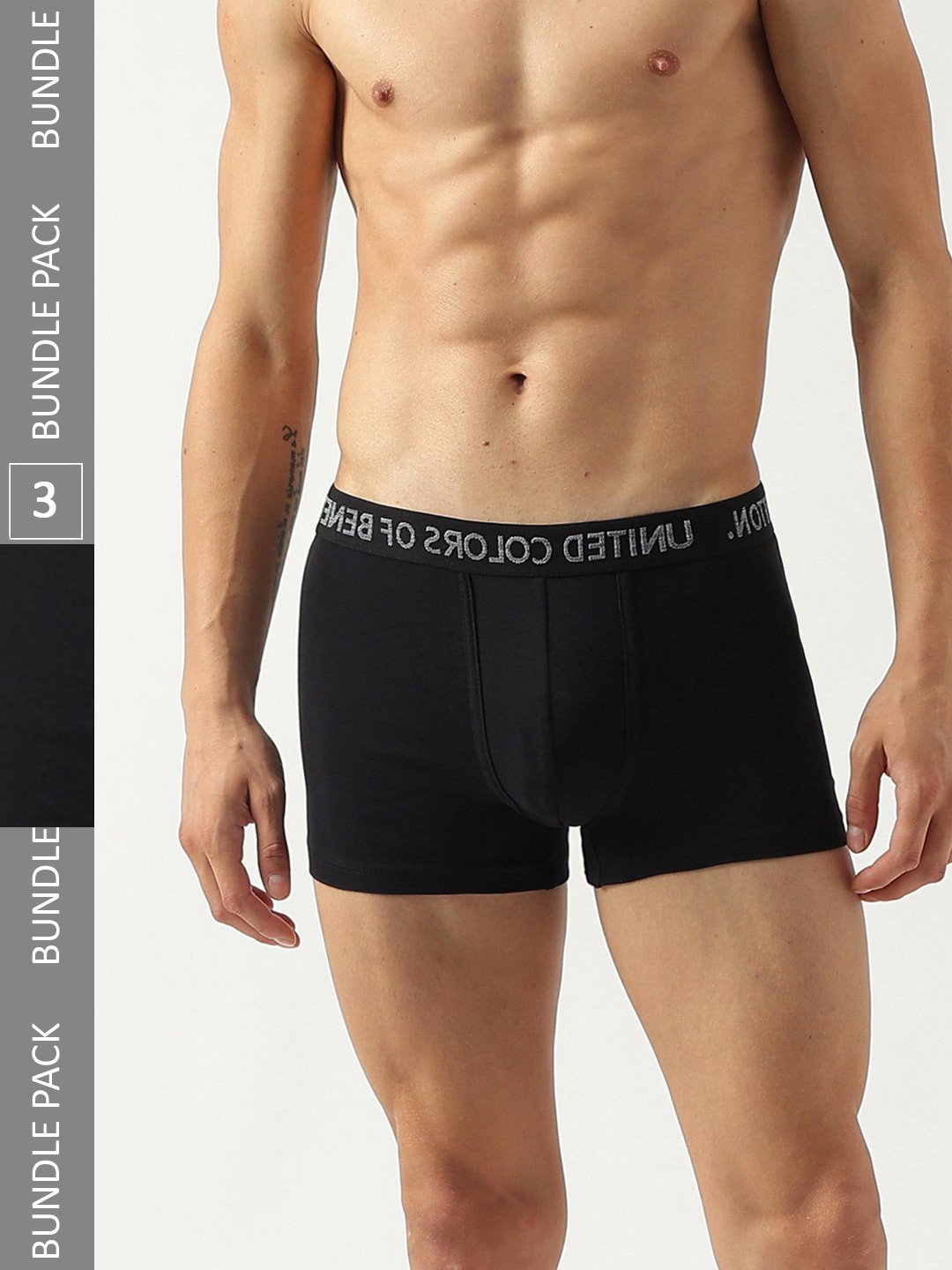

United Colors of Benetton Pack Of 3 Trunks 23P3MENUC182I902S, Black