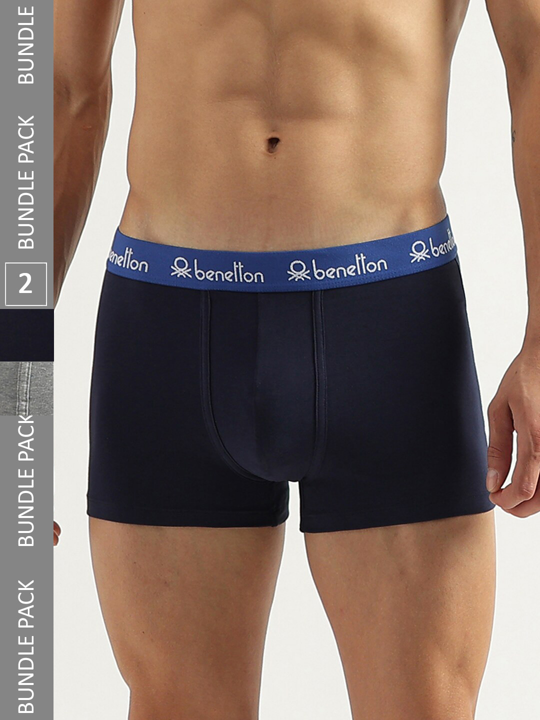 

United Colors of Benetton Pack Of 2 Low Rise Trunks 23P3MENUC142I904S, Black