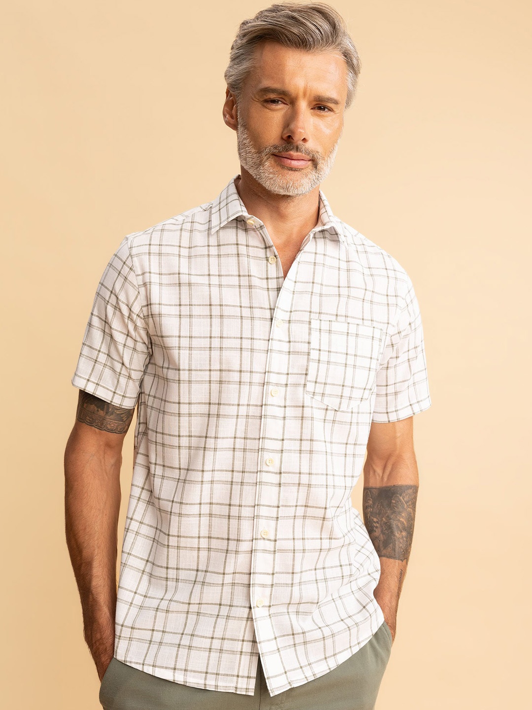 

DeFacto Checked Cotton Casual Shirt, Na