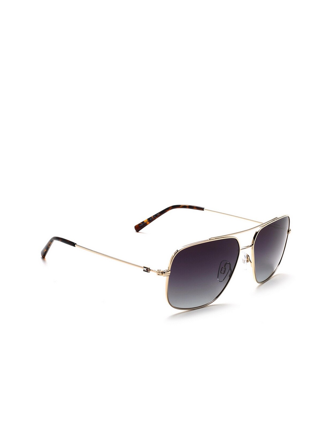 

Tommy Hilfiger Men Square Sunglasses with Polarised and UV Protected Lens, Grey