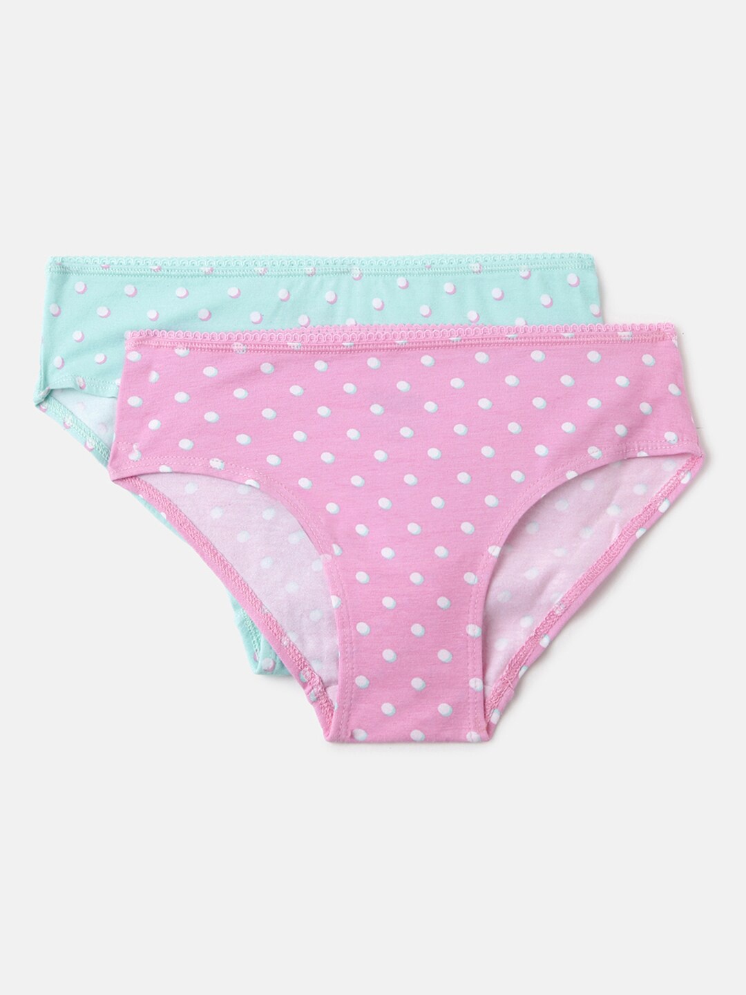 

United Colors of Benetton Girls Pack Of 2 Printed Hipster Briefs, Pink