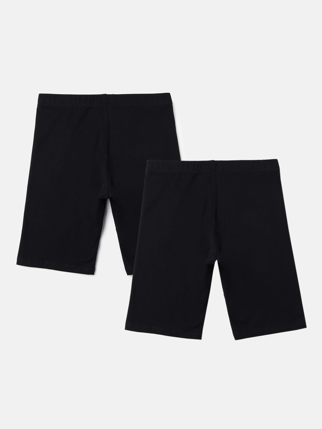 

United Colors of Benetton Girls Pack Of 2 Regular Shorts, Black