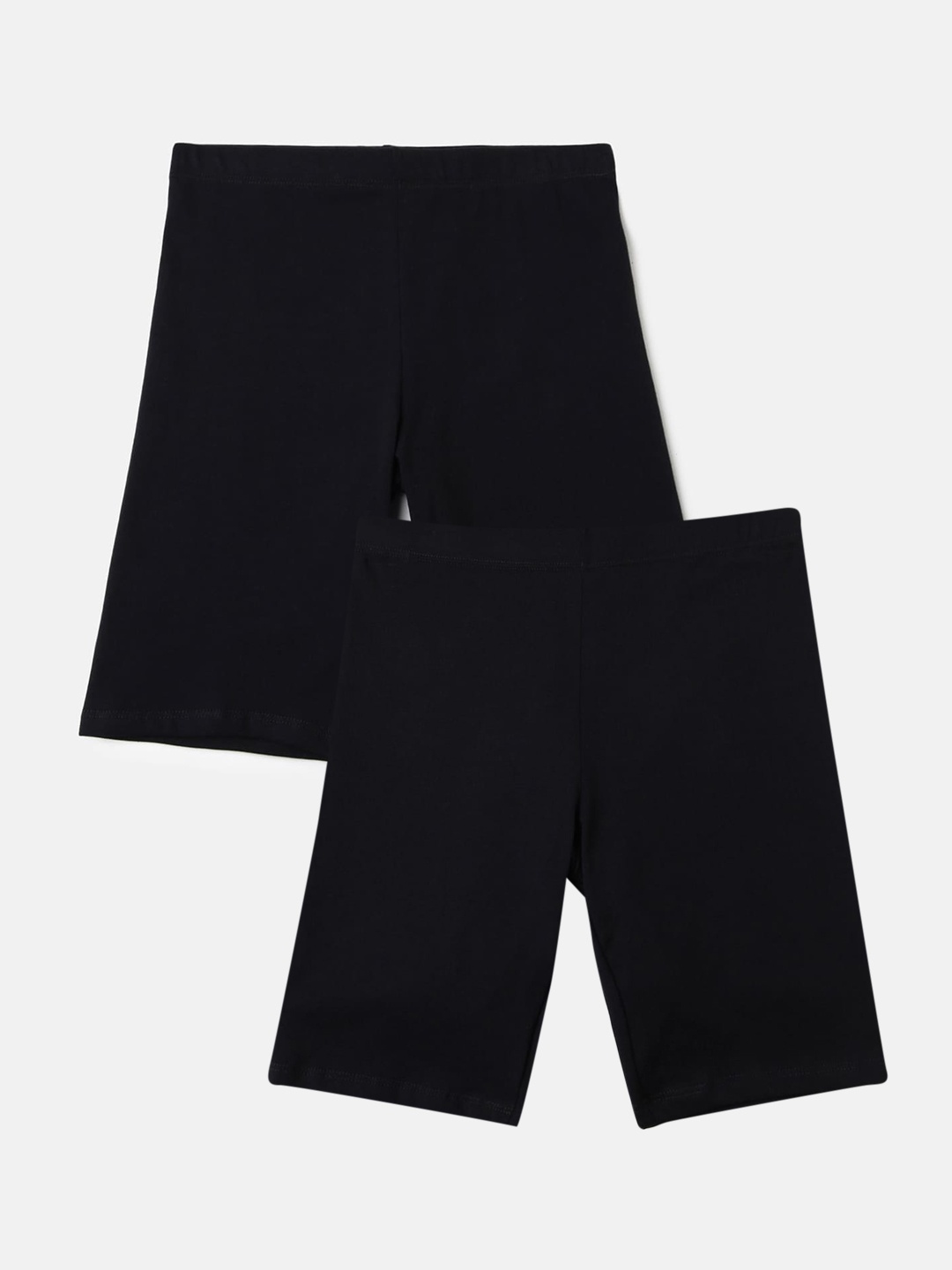 

United Colors of Benetton Girls Pack Of 2 Regular Shorts, Black