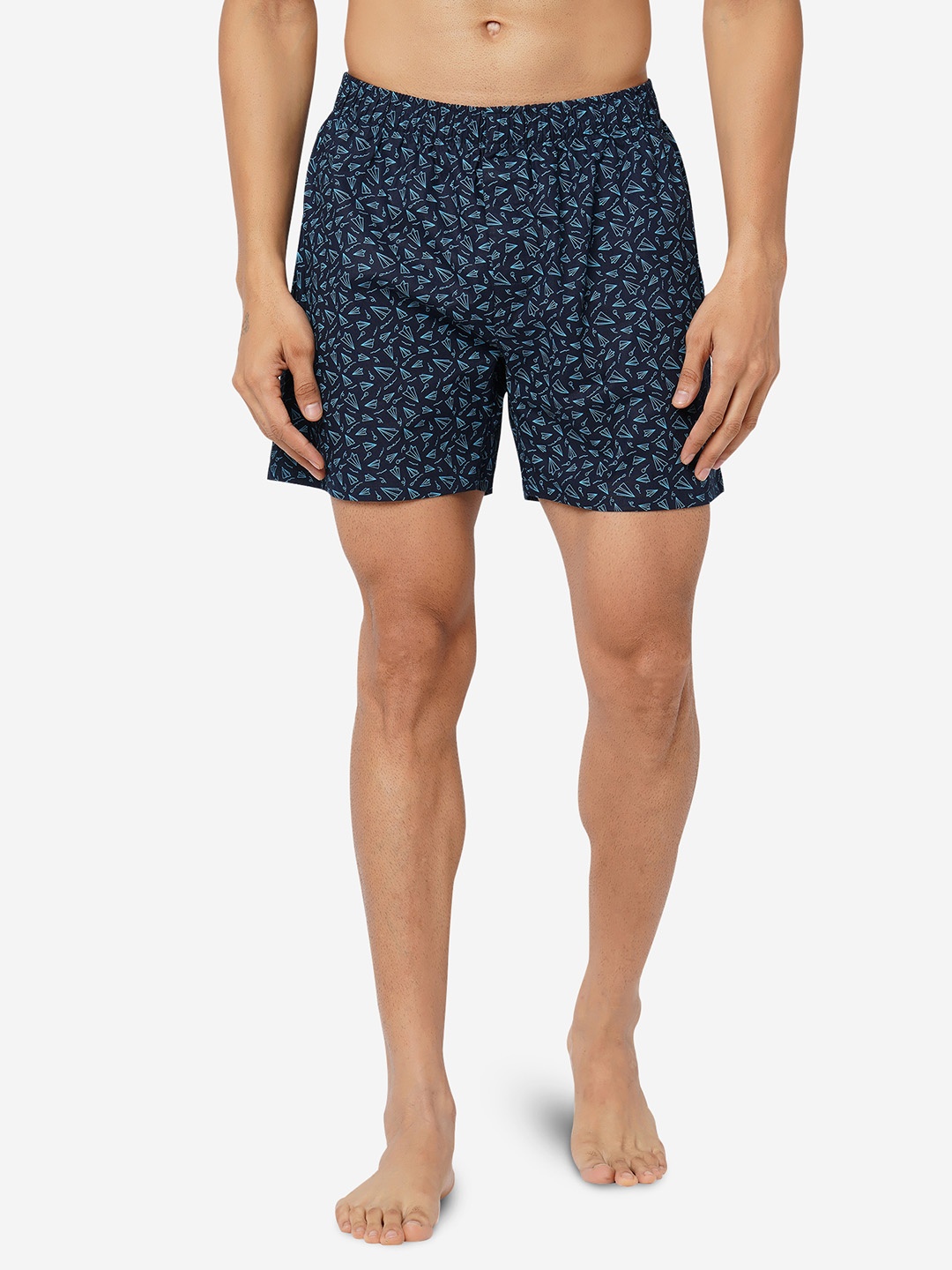 FiTZ Printed Pure Cotton Boxers SS23-SO-10NYBU_M, Navy blue