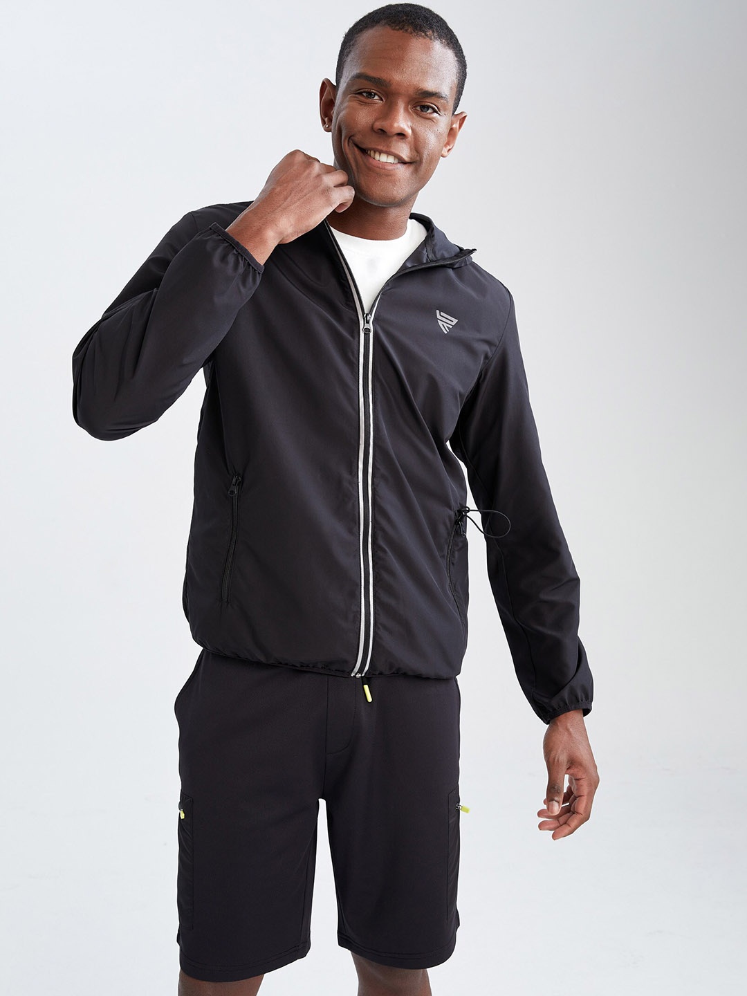 

DeFacto Stand Collar Sporty Jacket, Black