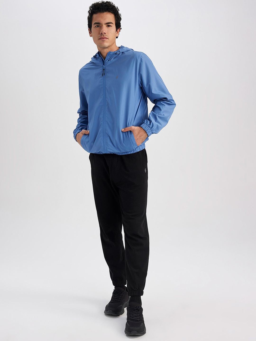 

DeFacto Hooded Bomber Jacket, Blue