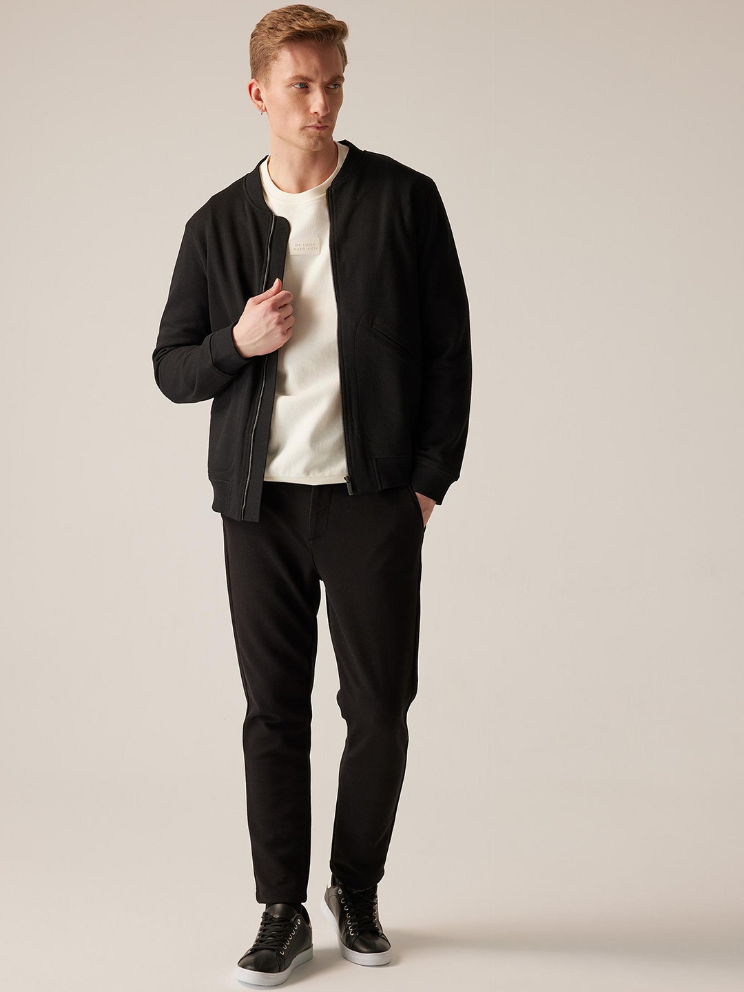 

DeFacto Mock Collar Bomber Jacket, Black