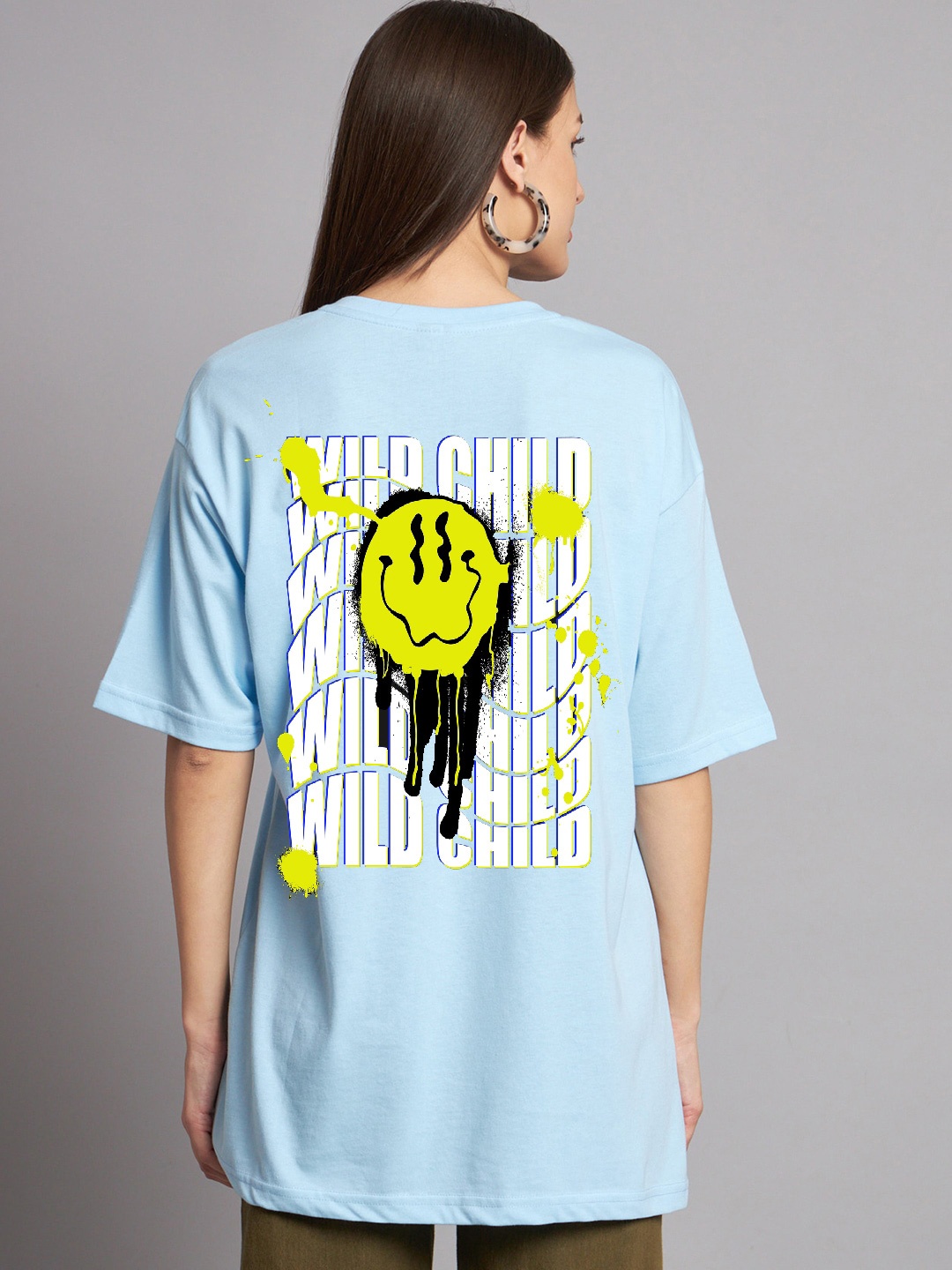 

The Modern Soul Graphic Printed Drop Shoulder Oversize Fit T-shirt, Blue