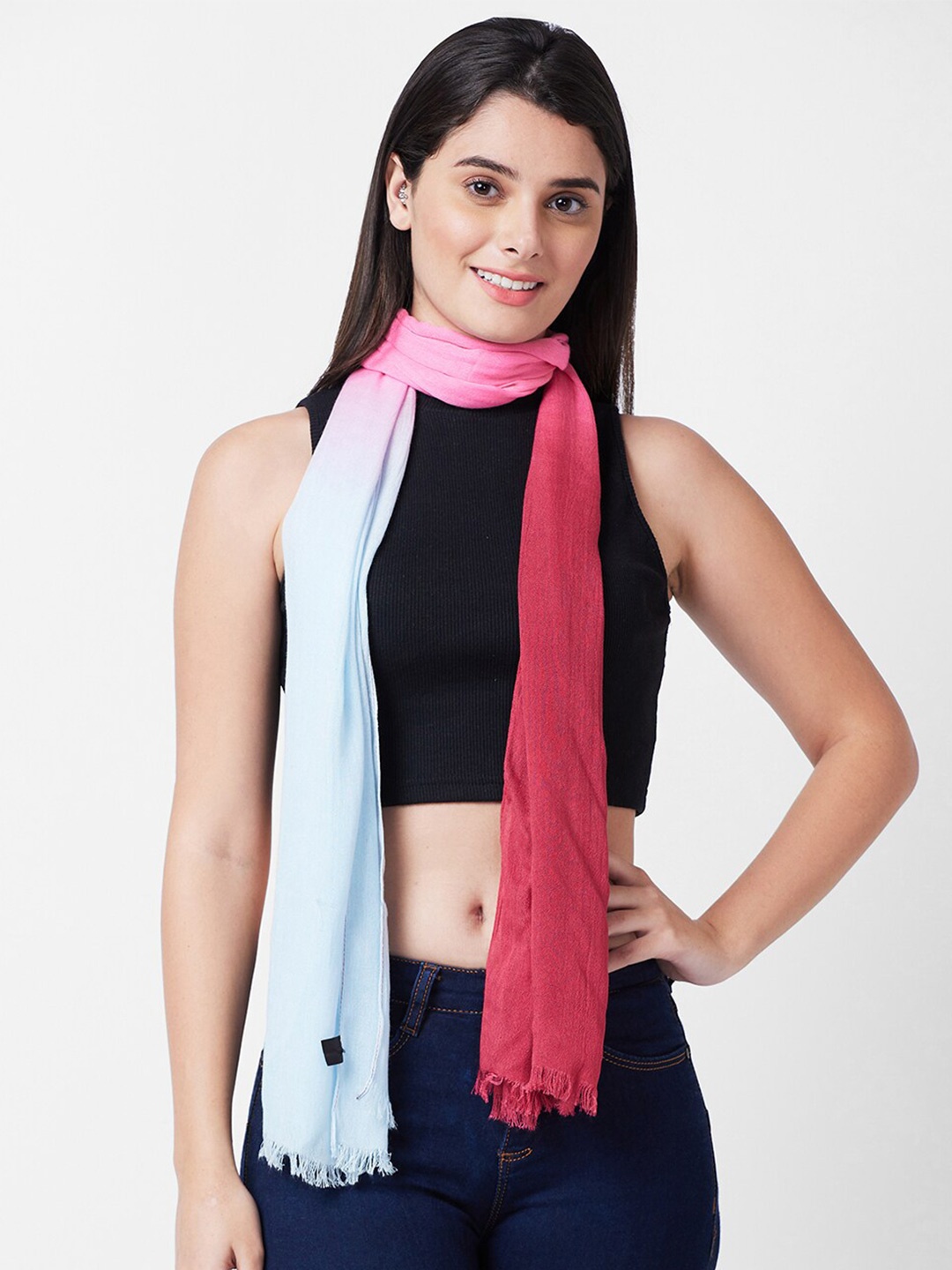 

Globus Women Blue & Pink Dyed Scarf