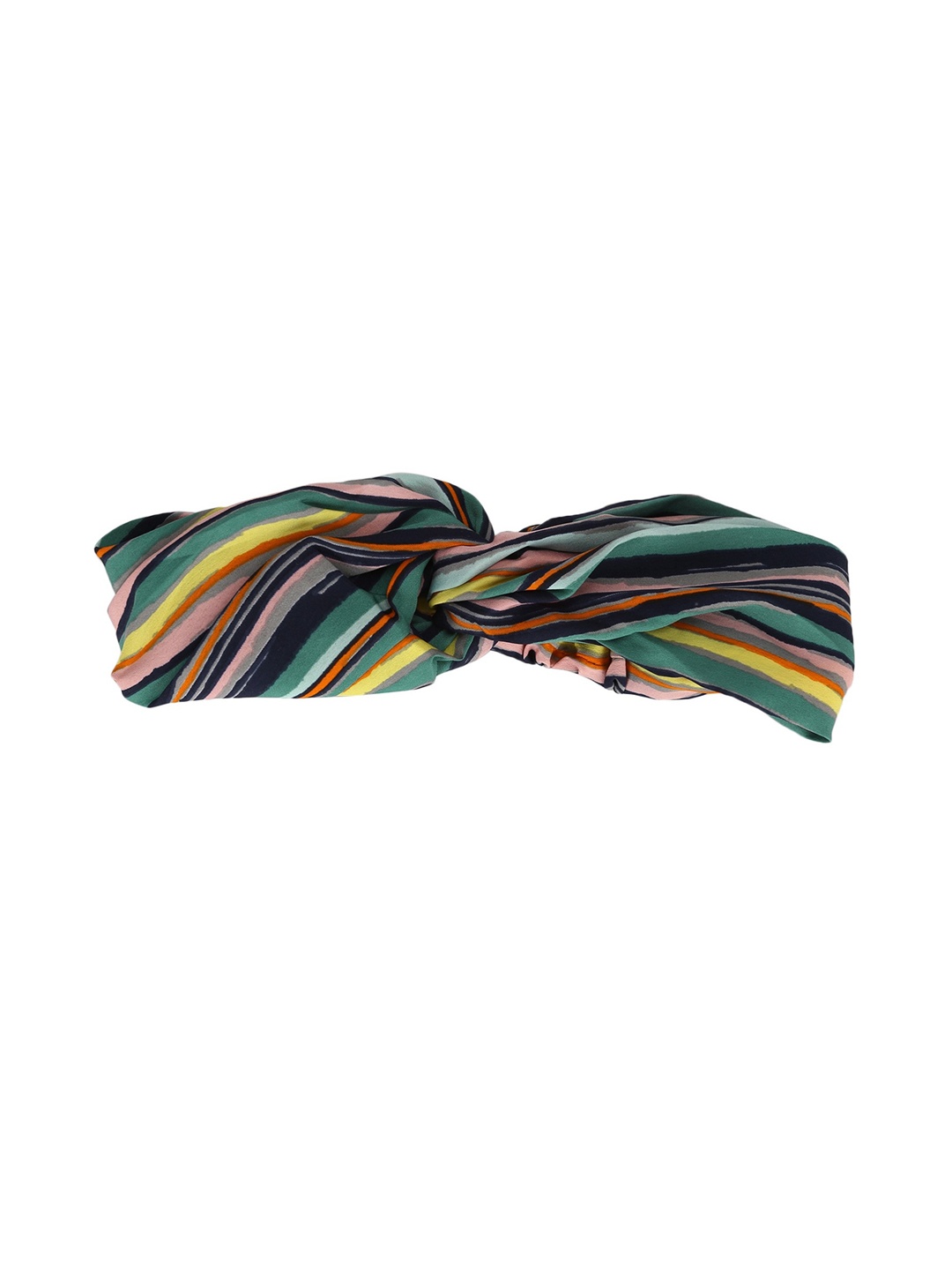 

Aditi Wasan Women Striped Knot Design Headband, Blue